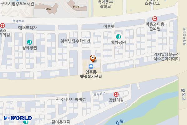 양포동행정복지센터화장실 위치 지도 — 경상북도 구미시 산호대로 35길 6(옥계동)