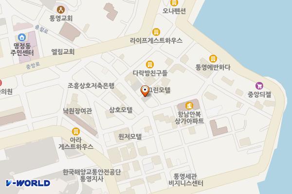 항남주차장 위치 지도 — 경상남도 통영시 항남동 240