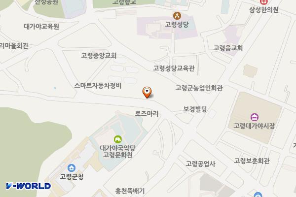 지산리 제1공영주차장 위치 지도 — 경상북도 고령군 대가야읍 지산리 27