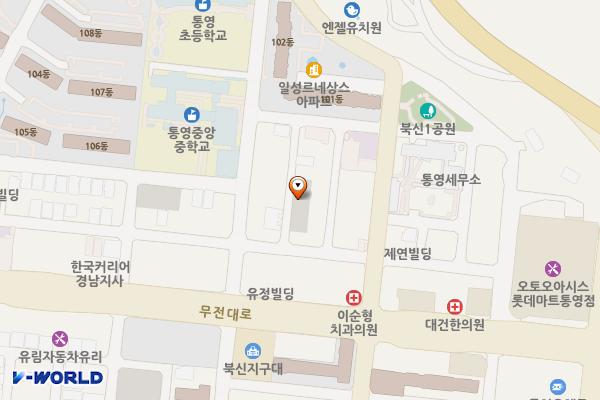 무전제4주차장 위치 지도 — 경상남도 통영시 무전동 1061-6