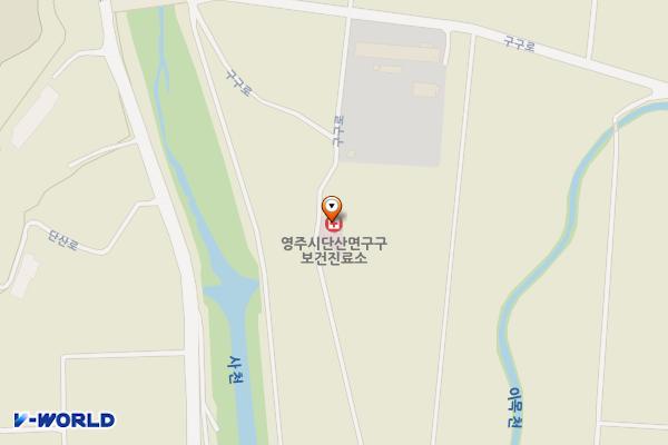 구구보건진료소 위치 지도 — 경상북도 영주시 단산면 구구로 22-17