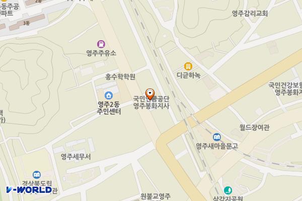 영주상공회의소 위치 지도 — 경상북도 영주시 선비로 182