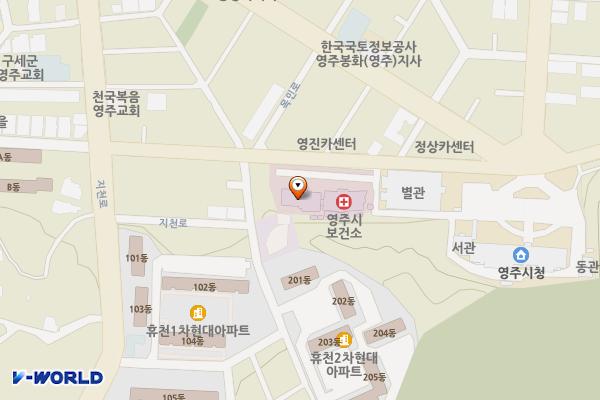 영주보건소 1 위치 지도 — 경상북도 영주시 시청로 1번길 19