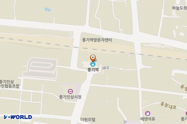 풍기 위치 지도 — 경상북도 영주시 풍기읍 인삼로 1