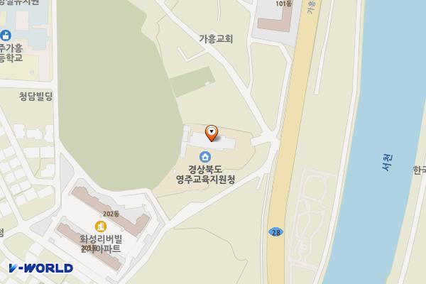 영주교육지원청 위치 지도 — 경상북도 영주시 가흥로 165