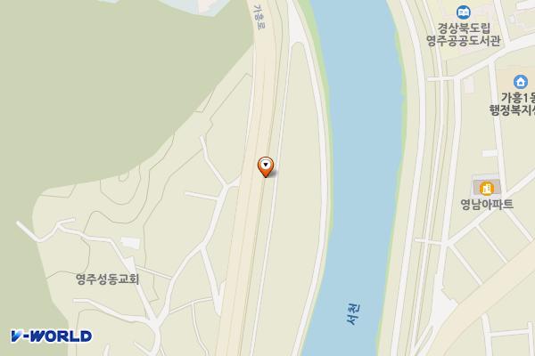 강변2차우측 파크골프장(4번) 위치 지도 — 경상북도 영주시 가흥동 44-1