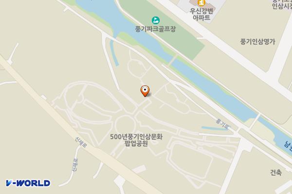 인삼엑스포 스마트 인삼존 공중화장실 위치 지도 — 경상북도 영주시 풍기읍 풍기로 17-69