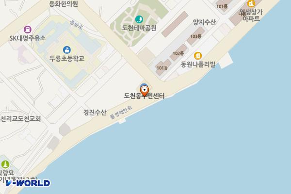도천동횟집거리주차장 위치 지도 — 경상남도 통영시 도천동 997