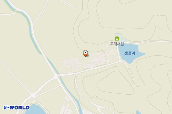 노계문학관 외부 위치 지도 — 경상북도 영천시 북안면 신평탑골길 93-33