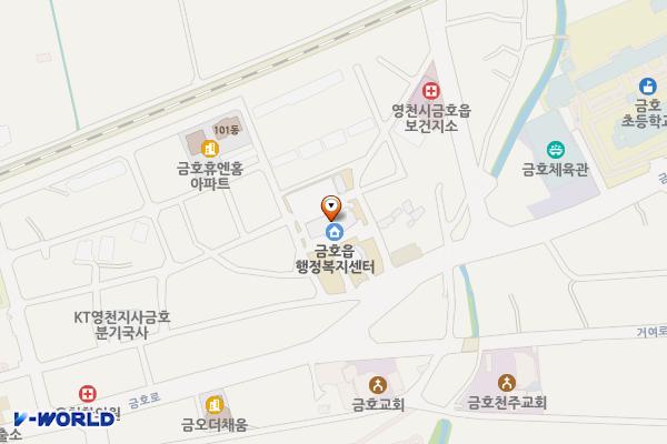 금호읍행정복지센터 위치 지도 — 경상북도 영천시 금호읍 금호로 153