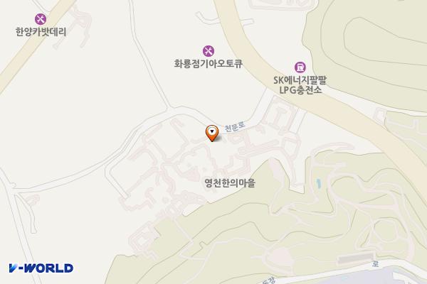 영천한의마을 위치 지도 — 경상북도 영천시 천문로 485