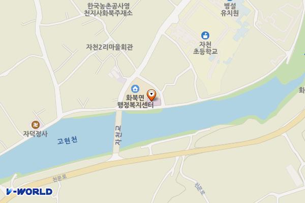 화북면행정복지센터 위치 지도 — 경상북도 영천시 화북면 화북길 93
