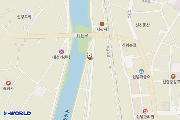 신녕천강변공원 위치 지도 — 경상북도 영천시 신녕면 치산효령로 15-8, 신녕천 강변공원 공중화장실