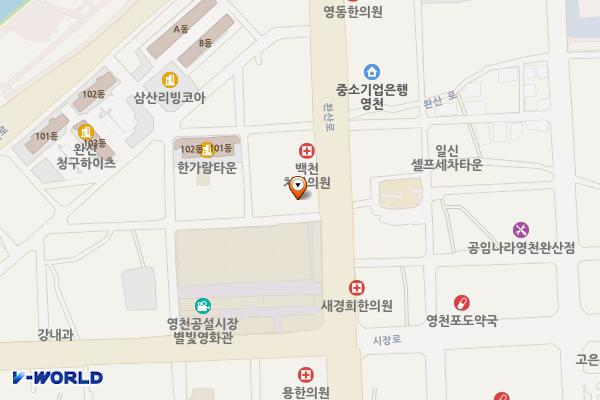 영천공설시장 공중화장실(3) 위치 지도 — 경상북도 영천시 시장4길 47-2