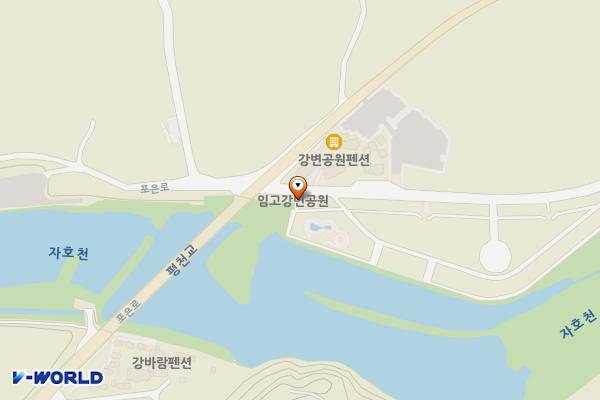 임고강변공원 공중화장실(1 여) 위치 지도 — 경상북도 영천시 임고면 포은로 842-4