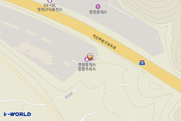 영천(포항방향)휴게소 위치 지도 — 경상북도 영천시 임고면 운주로 777, 영천(포항방향)주유소