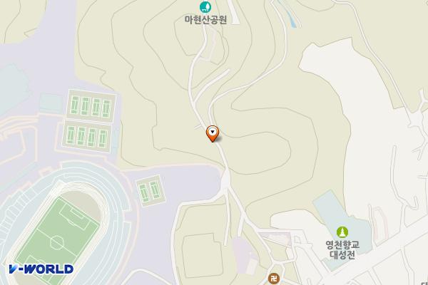 마현산공원 공중화장실 위치 지도 — 경상북도 영천시 마현산길 92, 마현산공원 공중화장실 (교촌동)