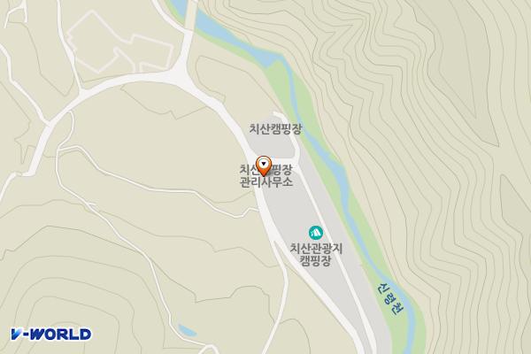 치산관광지 공중화장실(2) 중앙 위치 지도 — 경상북도 영천시 신녕면 치산관광길 263