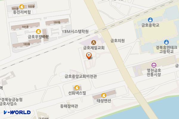 어린이소공원 화장실 위치 지도 — 경상북도 영천시 금호읍 교대리 211-7
