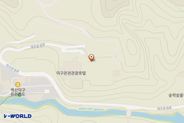 덕구온천 민영주차장 위치 지도 — 경상북도 울진군 북면 덕구온천로924