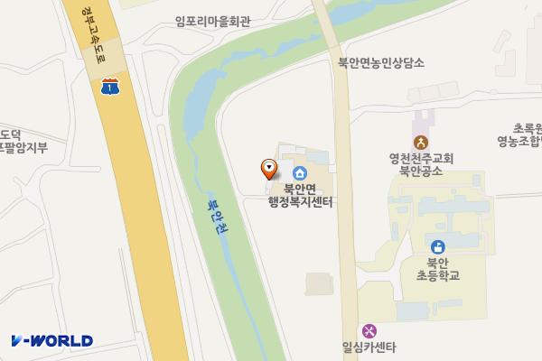 북안면행정복지센터 위치 지도 — 경상북도 영천시 북안면 운북로 1995, 북안면사무소