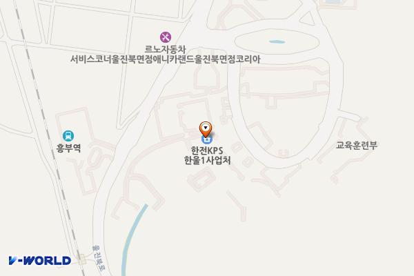 울진원자력전시관 민영주차장 위치 지도 — 경상북도 울진군 북면 울진북로2040
