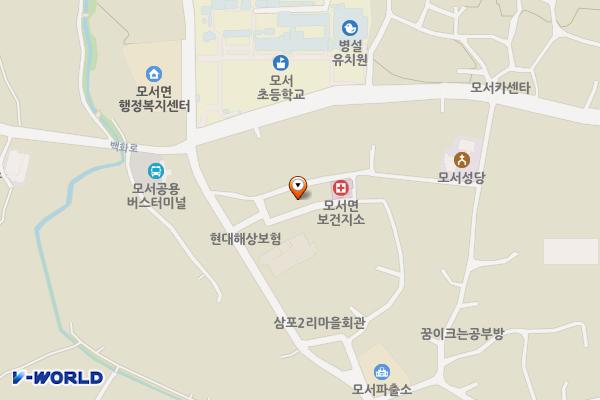 누리마을커뮤니티센터 위치 지도 — 경상북도 상주시 모서면 삼포3길 32