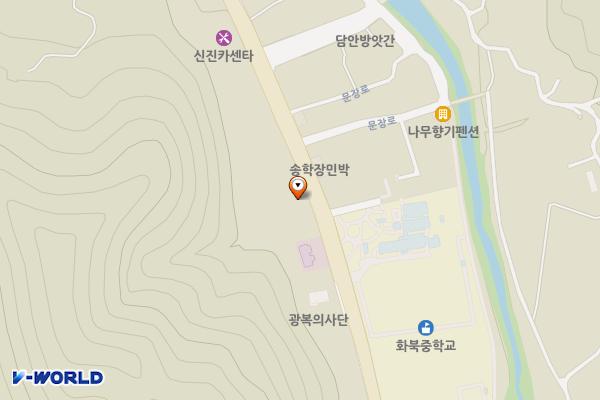 용유정류장 공중화장실 위치 지도 — 경상북도 상주시 화북면 문장로 1691 (용유리)