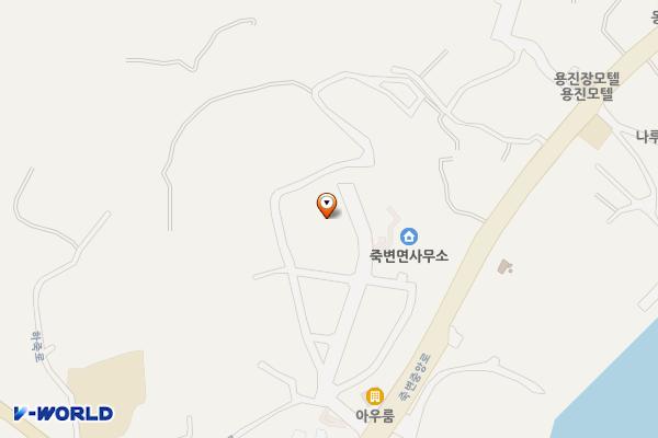 죽변면사무소앞 주차장 위치 지도 — 경상북도 울진군 죽변면 후정리 322-12