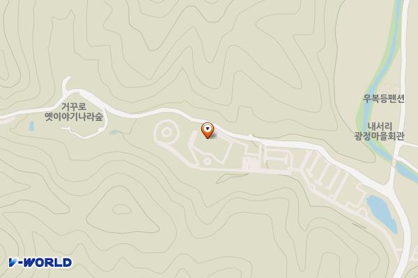 거꾸로 옛이야기나라숲 위치 지도 — 경상북도 상주시 화북면 우복동길 63-23
