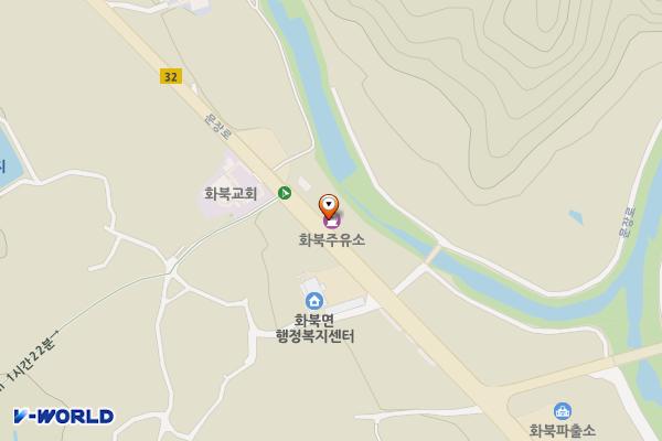 화북주유소 공중화장실 위치 지도 — 경상북도 상주시 화북면 문장로 1744 (용유리)