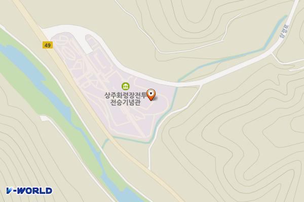 화령장전승기념관(2층) 위치 지도 — 경상북도 상주시 화서면 문장로 288
