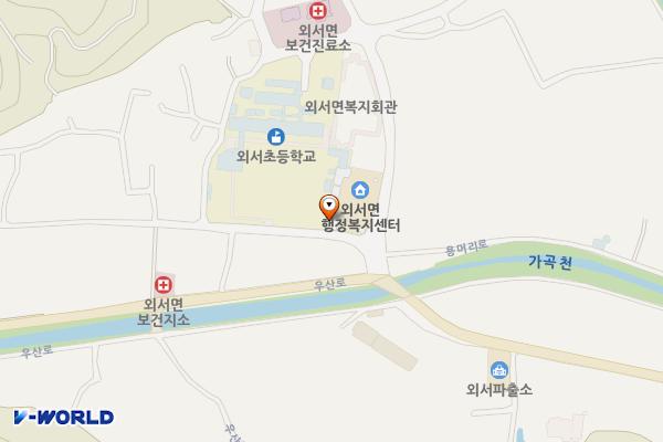 외서면행정복지센터 위치 지도 — 경상북도 상주시 외서면 가곡1길 2, 외서면사무소