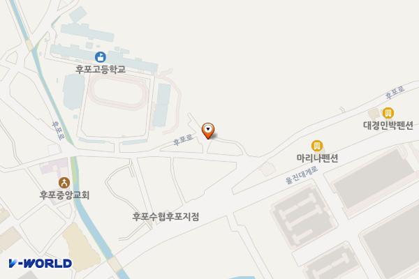 후포5리 마을회관 앞 주차장 위치 지도 — 경상북도 울진군 후포면 후포리 1031-1