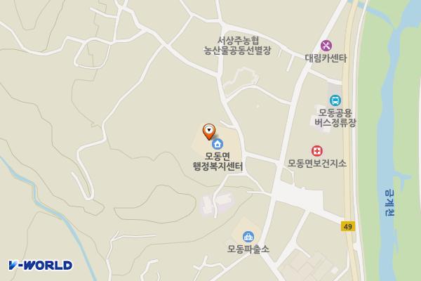 모동면행정복지센터 위치 지도 — 경상북도 상주시 모동면 용호3길 5