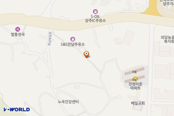 외답소공원 위치 지도 — 경상북도 상주시 영남제일로 1279-5 (외답동)