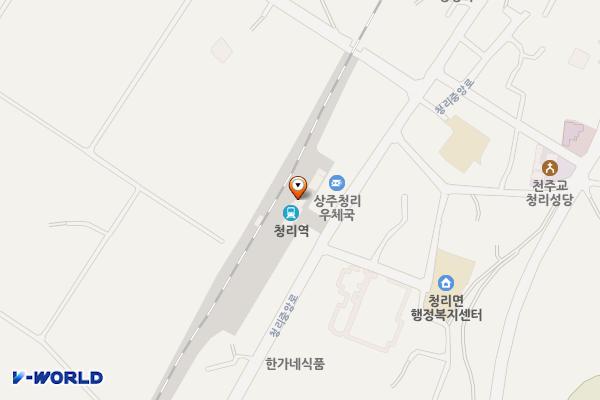 청리역 공중화장실 위치 지도 — 경상북도 상주시 청리면 청리중앙로 135-5