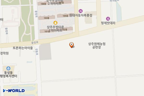 상주원예농협 위치 지도 — 경상북도 상주시 중앙로 310