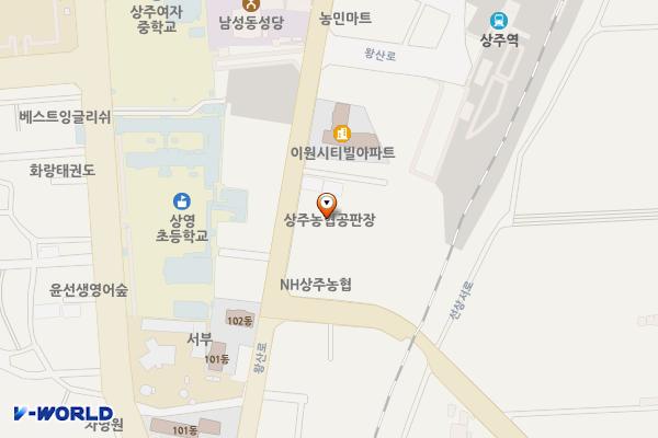 상주농협(2층) 위치 지도 — 경상북도 상주시 왕산로 64