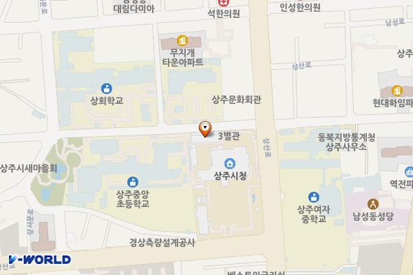 시청1층 민원실 화장실 위치 지도 — 경상북도 상주시 상산로 223, 상주시청 (남성동)