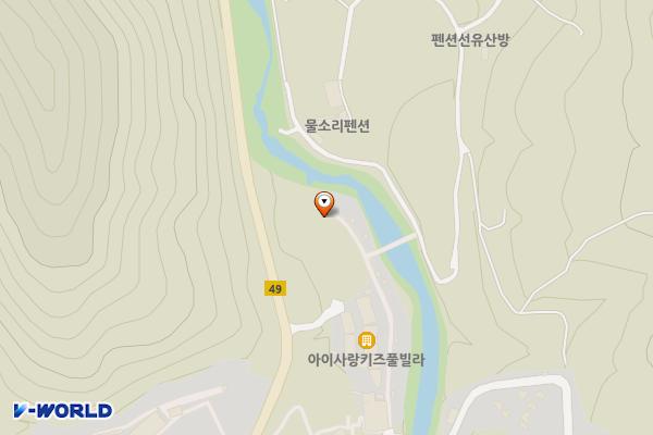 문장대야영장 공중화장실 위치 지도 — 경상북도 상주시 화북면 상오리 650-3