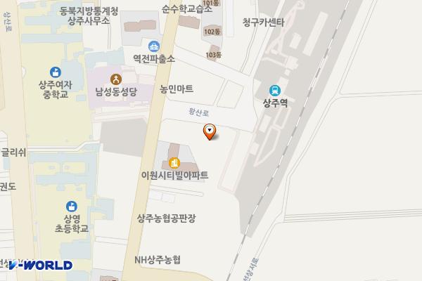 상주시선거관리위원회 위치 지도 — 경상북도 상주시 왕산로 106-20 (남성동)