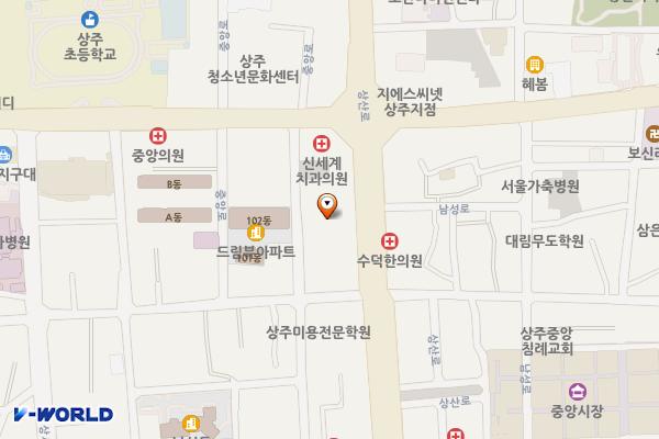 국민은행 상주지점(2층) 위치 지도 — 경상북도 상주시 상산로 269
