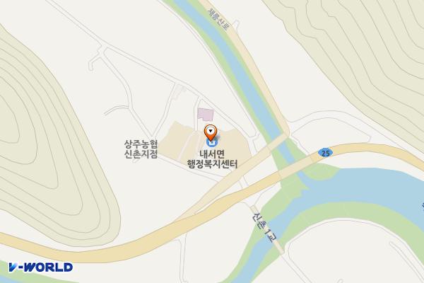 내서면행정복지센터 위치 지도 — 경상북도 상주시 내서면 신촌2길 8