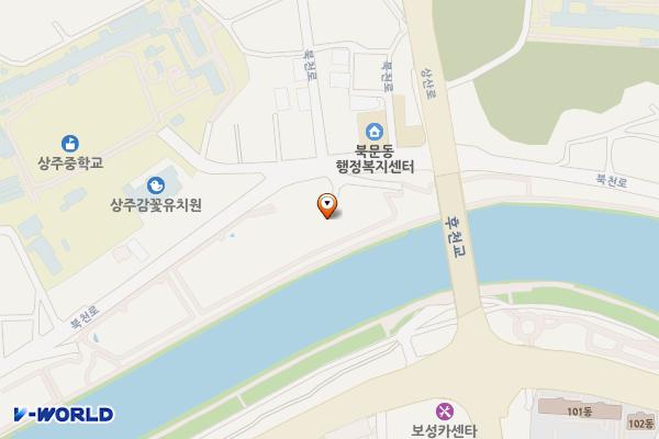 북천시민공원 공용화장실 위치 지도 — 경상북도 상주시 만산동 682