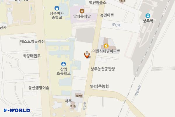 상주농협 하나로마트(1층) 위치 지도 — 경상북도 상주시 왕산로 85
