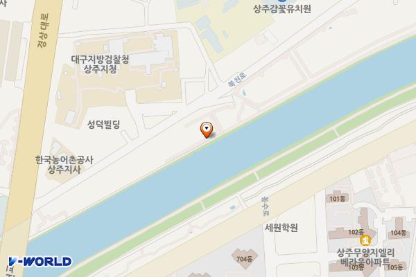 북천 물놀이장 화장실 위치 지도 — 경상북도 상주시  만산동 744