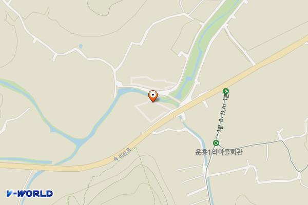 묘봉 문화탐방로드 위치 지도 — 경상북도 상주시 화북면 운흥리 543