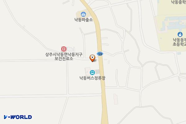 상주낙동우체국 위치 지도 — 경상북도 상주시 낙동면 영남제일로 89-1
