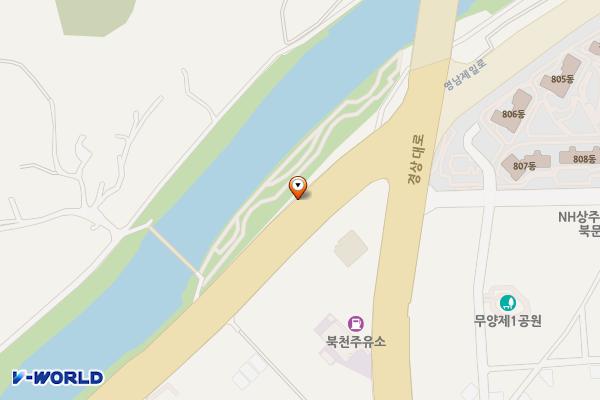 북천교 산책로 공중화장실 위치 지도 — 경상북도 상주시 무양동 7-5